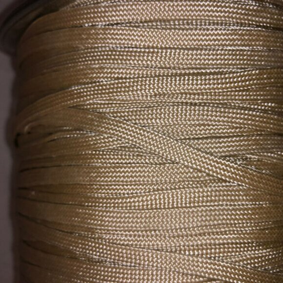 NEW TAN 550 PARACORD NYLON PARALINE FLAT HOLLOW CORD CORELESS - Picture 10 of 10
